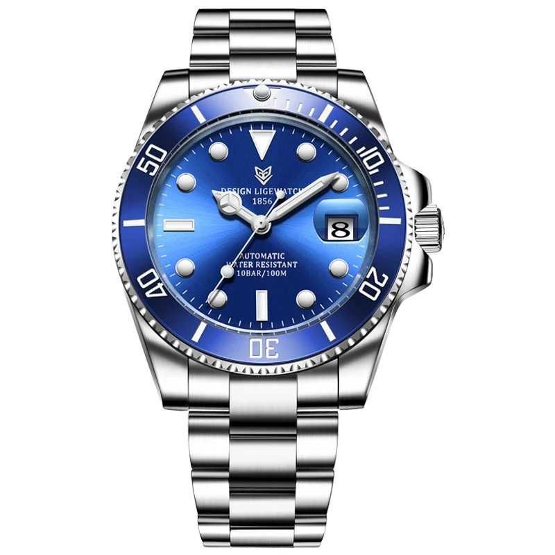 Мъжки часовник Lige Mechanical Watch, Водоустойчив