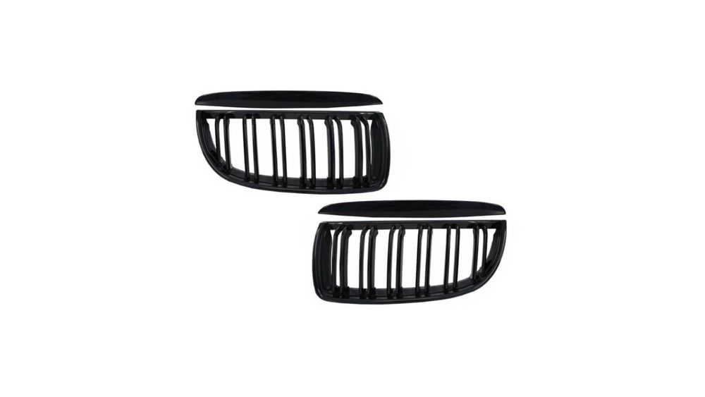 Set 2 grile duble, negru lucios, M Design pentru BMW E90 Nonfacelift