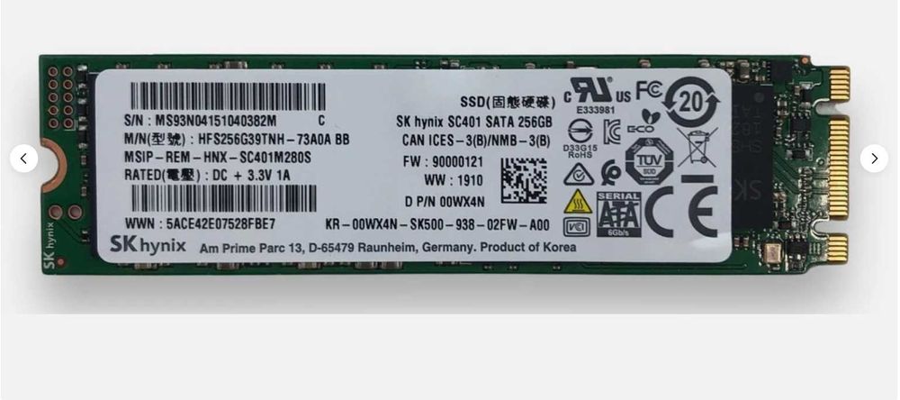 Външен SSD диск M.2 256GB Sk Hynix Type-C за Снимки,Видео файлове и др