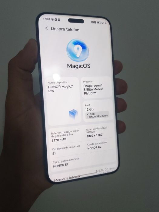 Honor magic 7 pro 512 GB 12 GB RAM ca nou