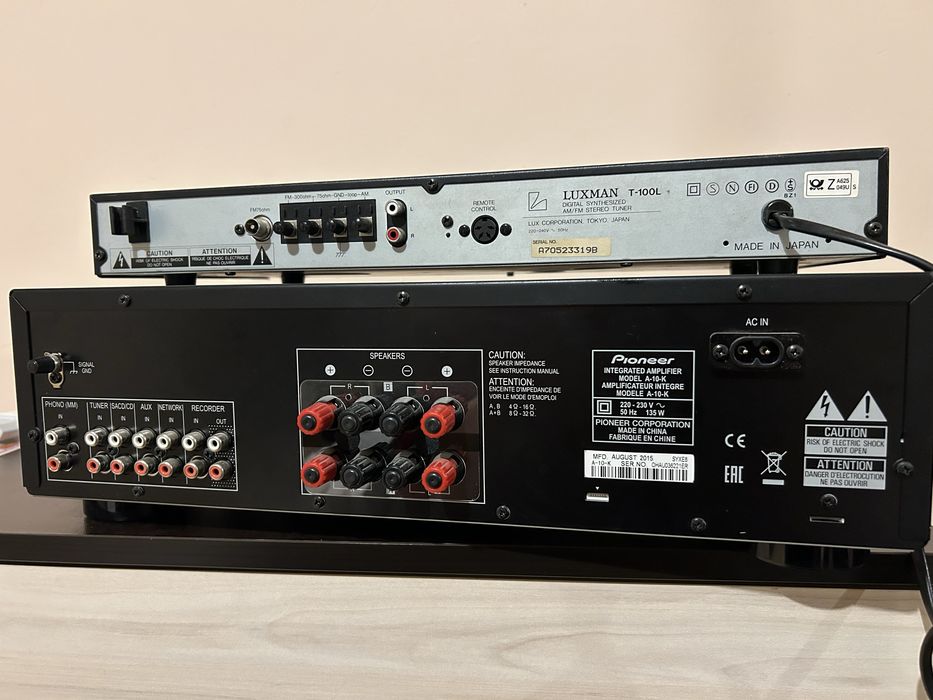 Pioneer A-10-K усилвател + Luxman T-100L тунер - японско качество