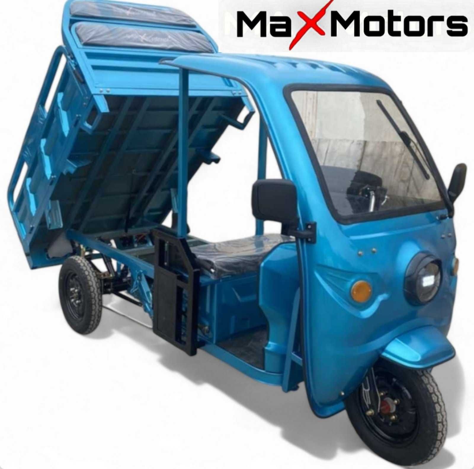 Електрическа Селскостопанска Триколка с Покрив 2000W Maxmotors