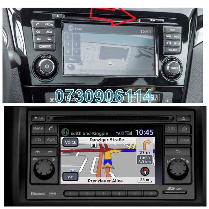 SD CARD navigatie Nissan Connect LCN 1/2/3   Note Qashqai 2023