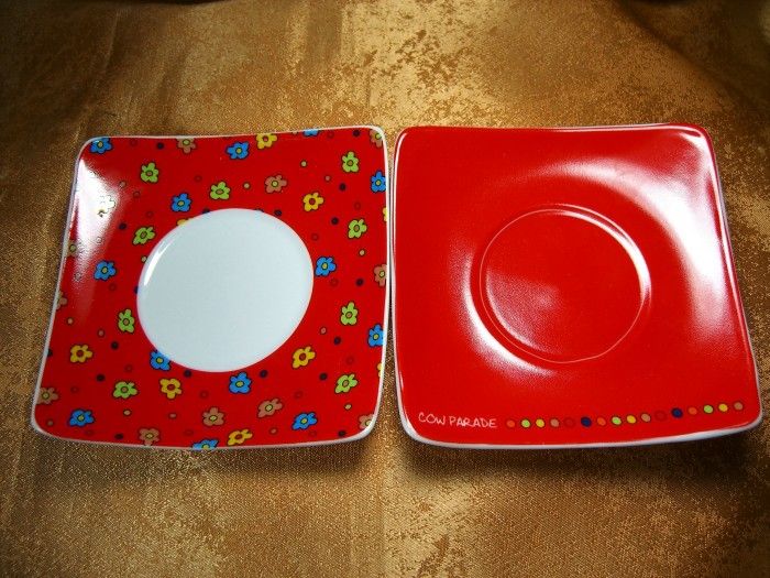 Set ceai cafea portelan fin, Cow Parade, colectie, cadou, vintage