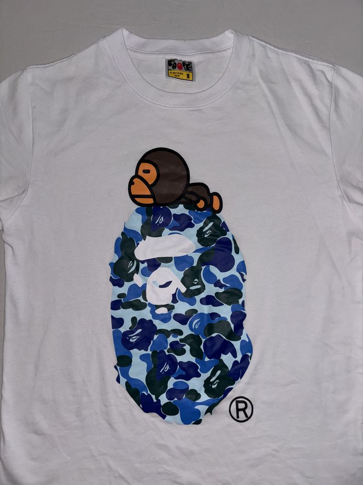 BAPE T-shirt white and blue