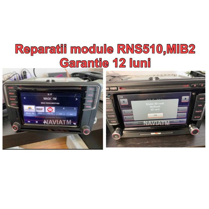 Navigatii reparate Garantie 1 an RNS510 MIB2 Passat Golf Skoda Octavia
