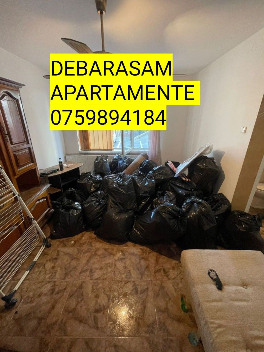 Debarasam apartamente, mobila veche,transport moloz