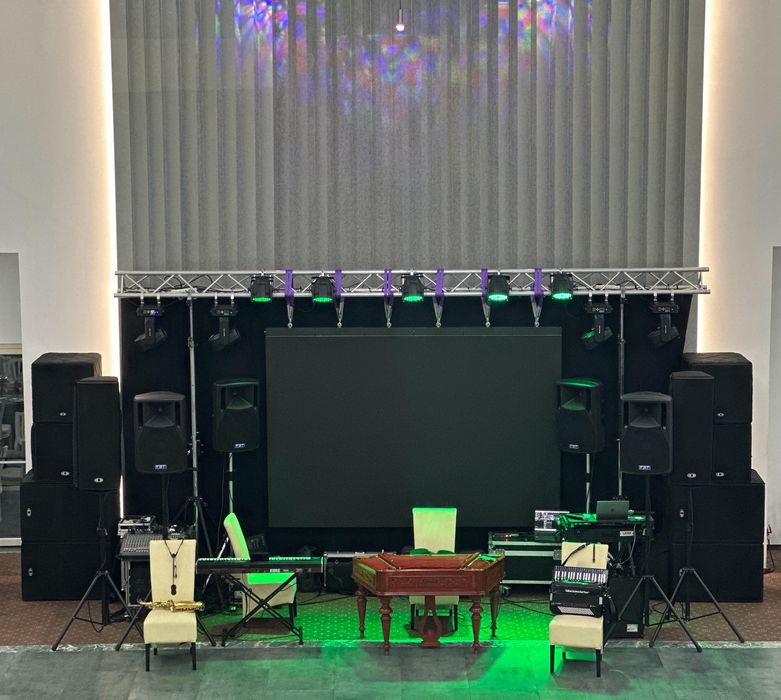 Inchiriere sistem sonorizare , schela lumini  & ecran led