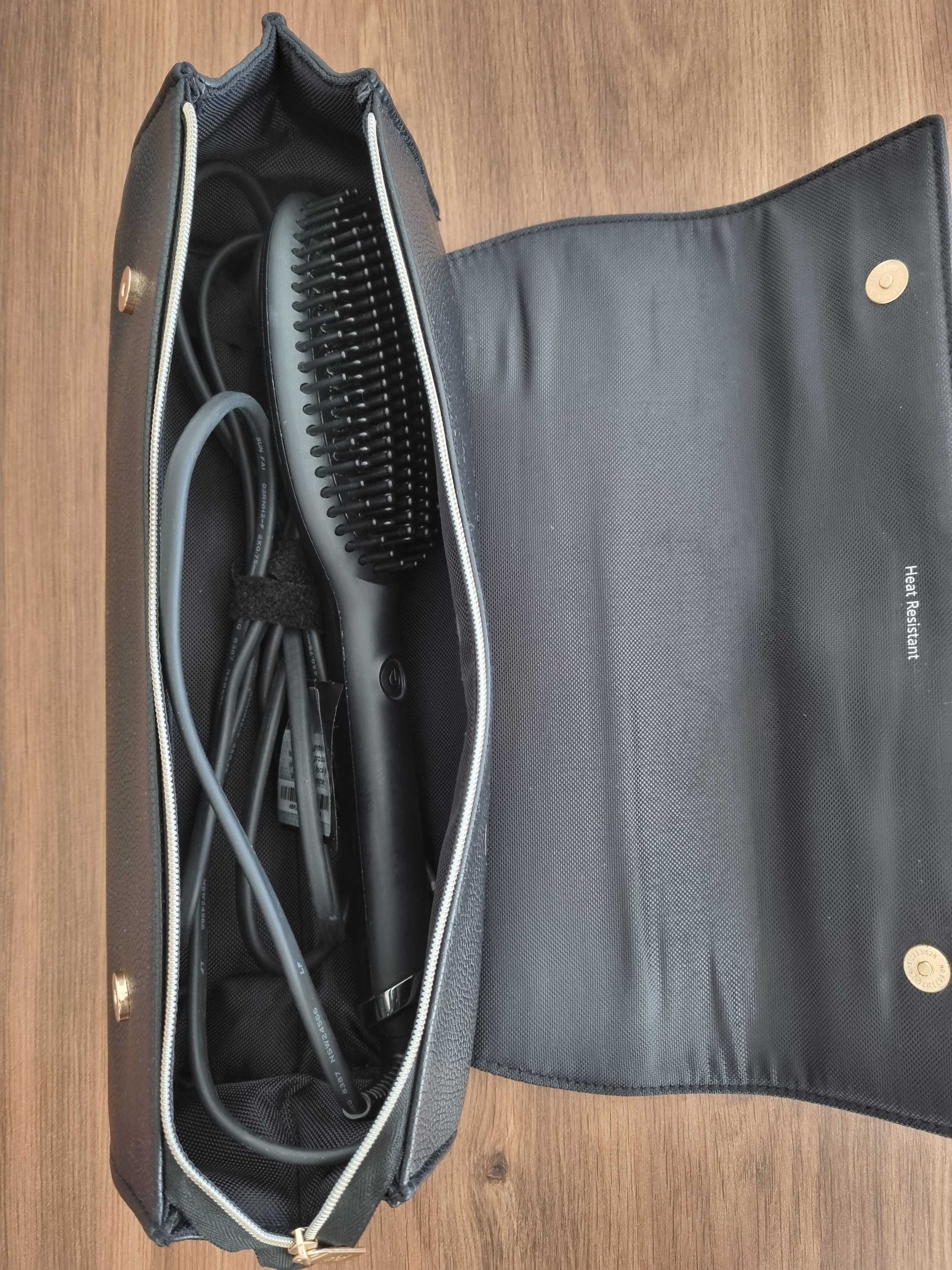 Професионална електрическа четка за коса ghd glide с кожен калъф