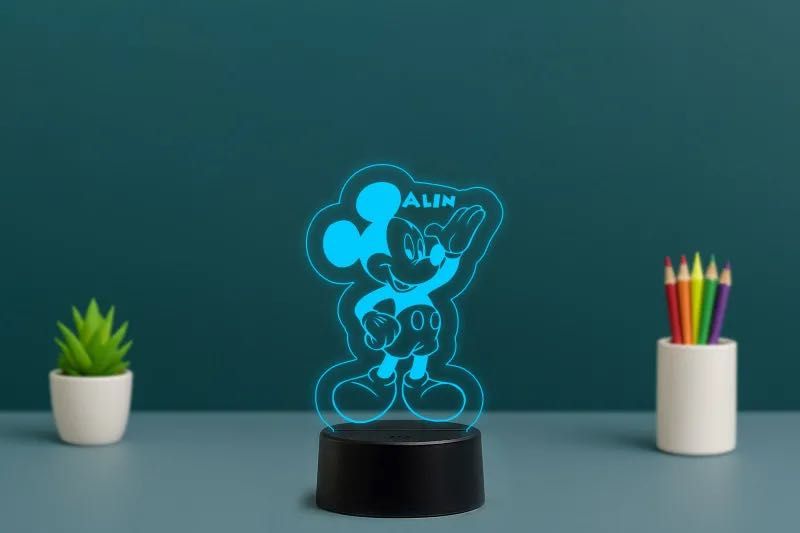 Lampa LED 3D Mickey Mouse – 199 lei – Livrare Gratuită