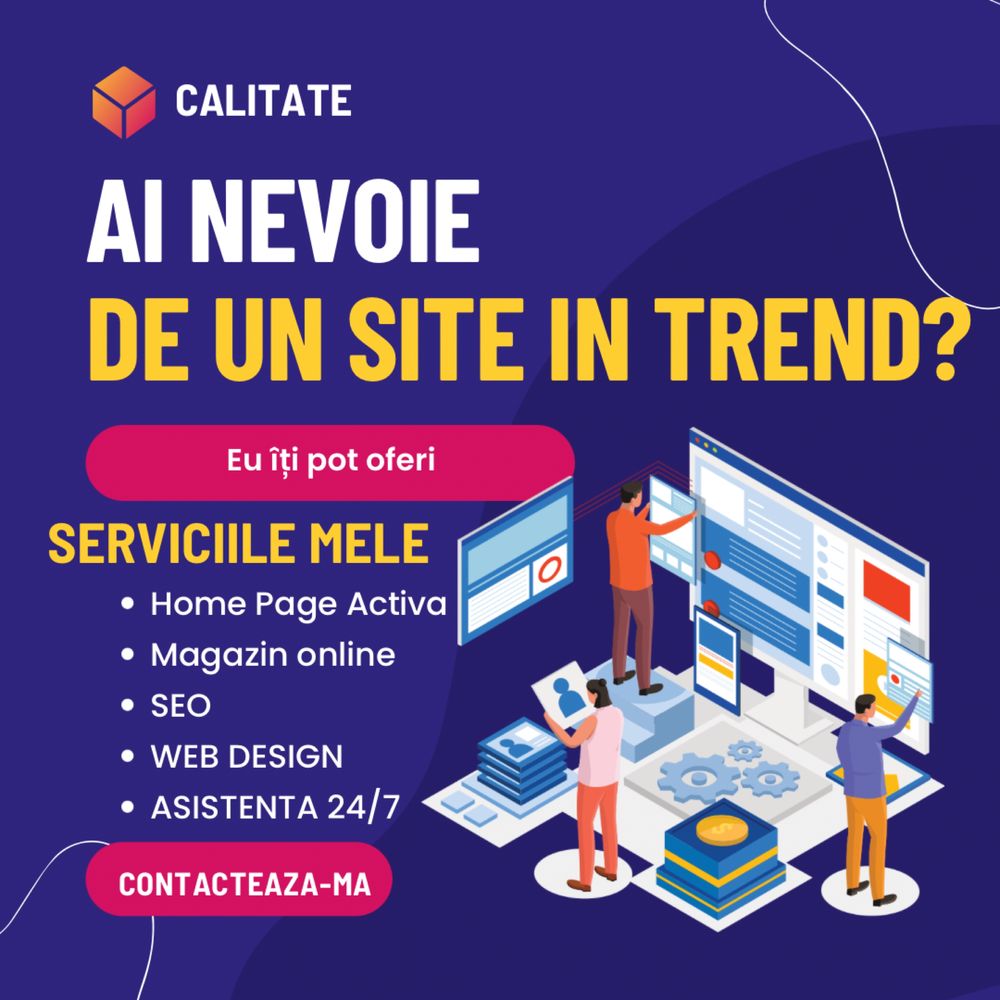 Creare Site Web de la 400 lei/ Magazin Online de la 900 lei