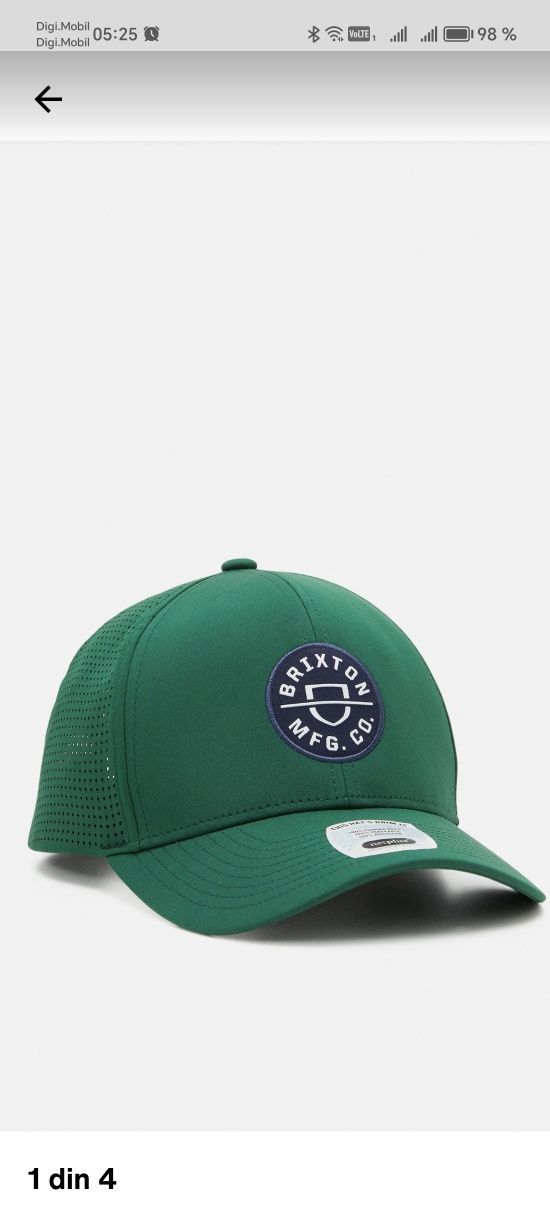 Șapcă unisex BRIXTON creste snapback spruce verde