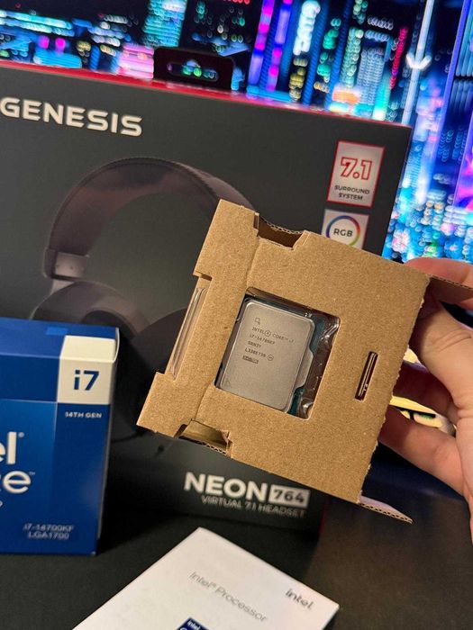 Procesor i7 14700KF intel core i7-14700KF +cadou casti Genesis NEON764