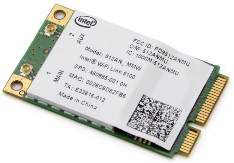WiFi Intel Link 5100 PCIe Card 512 an - mmw