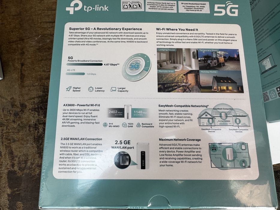 Router TP-Link 5G AX3600 Archer NX600