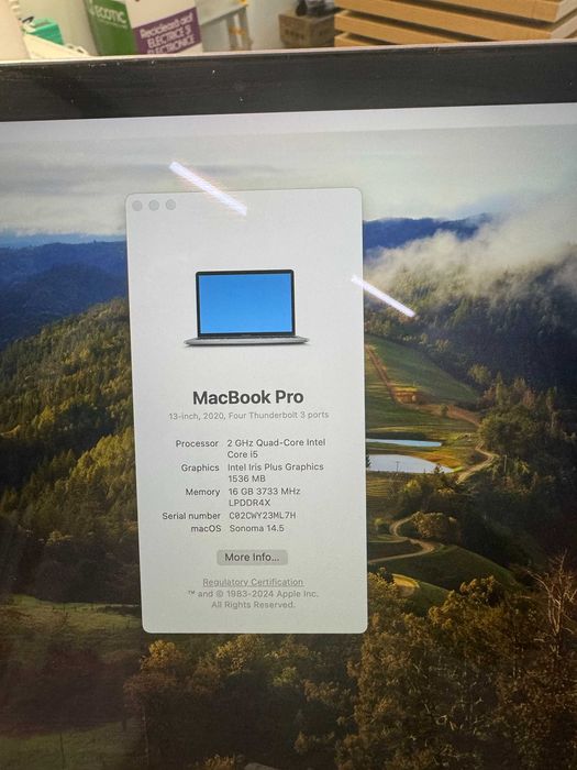 Macbook Pro 2019 13" i5 16GB Ram, SSD 256GB | Factura & Garantie |