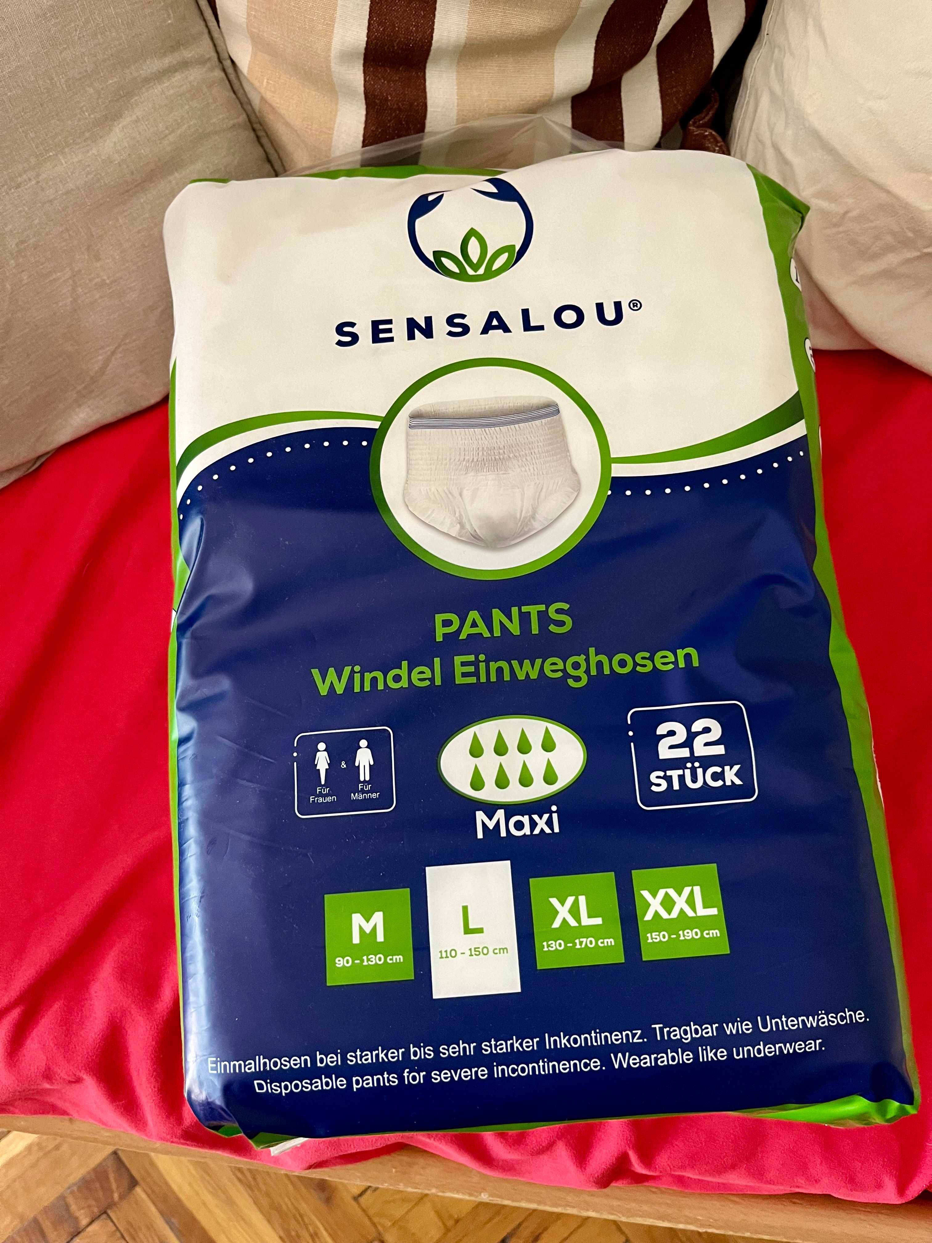 Еднократно бельо тип "гащи" Sensalou Pants Maxi - Size L, 22бр пакет