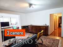 apartament 3 camere , parter cu balcon, mobilat