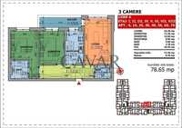 Apartament 3 Camere 2 Bai Decomandat 79 mp Comision 0%