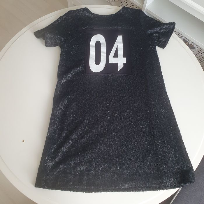 Черна пайетена рокля "Стела"