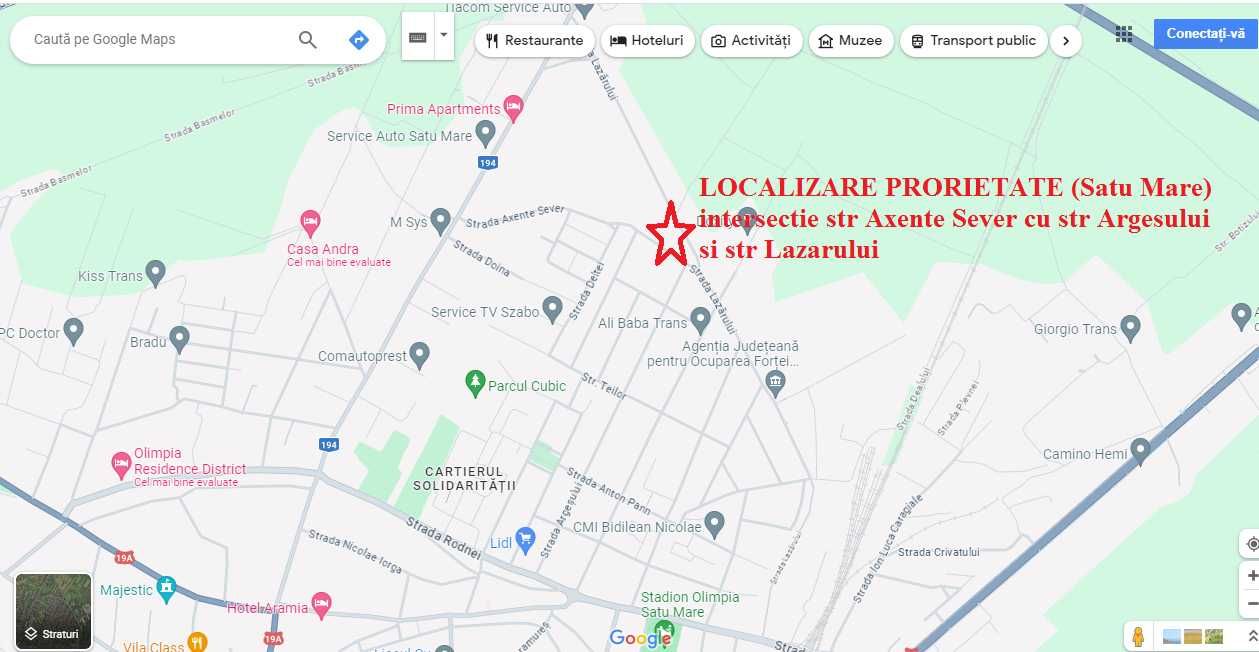 Casa P+1E si teren in Satu Mare str Axente Sever colt cu str Argesului