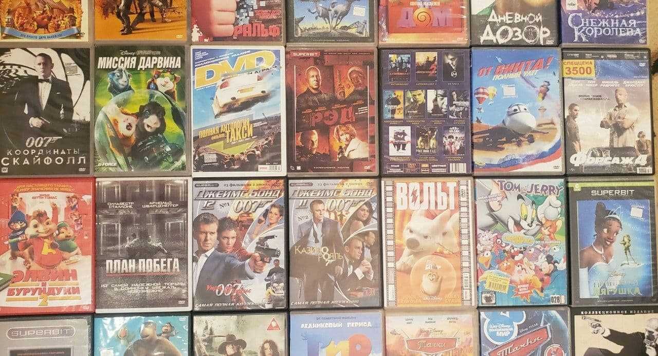 Фильмы, мультфильмы, сериалы, развлекательные программы на DVD дисках