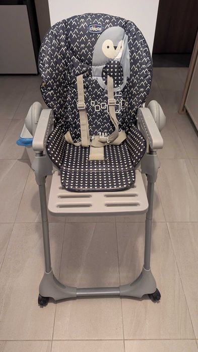 Scaun de masa Chicco Polly Easy, pliabil, reglabil înălțime și spătar