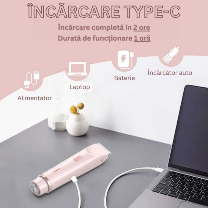 Epilator 2-în-1 Nexonix® pentru Femei –Reîncărcabil