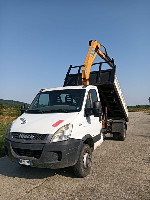 Iveco 65c18 basculabil cu macara