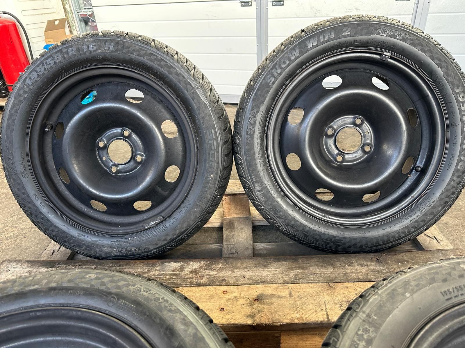 Jante tabla Peugeot si Citroen cu anvelope iarna noi 195/55 R16