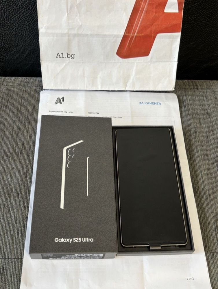 КАТО НОВ 512GB Samsung S25 Ultra A1 Гаранция 2027г. Gray / Сив