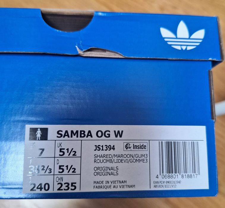 Оригинални маратонки Adidas originals Samba OG W