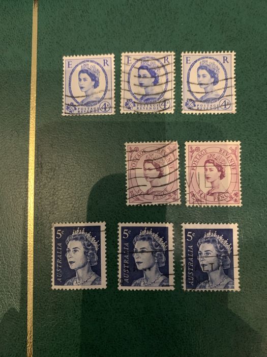 Lot timbre rare Australia Regina Elisabeta a UK