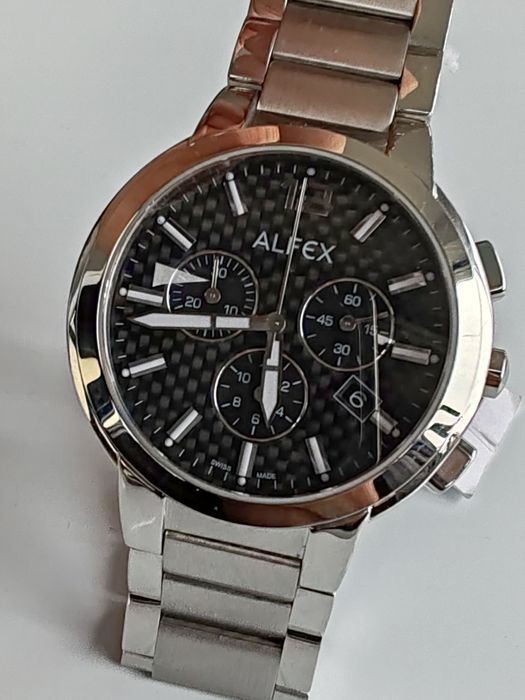 Ceas Alfex Flat Line Chronograph Quartz 40 mm Nou-Nepurtat!