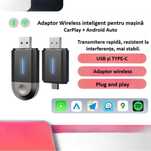 Adaptor Wireless Android Auto/Apple Carplay ZYTEQ® PL6, Universal, Nou
