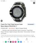Casio Pro-Trek sensor solar