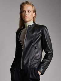 Кожаная куртка Massimo Dutti наппа (черная)
