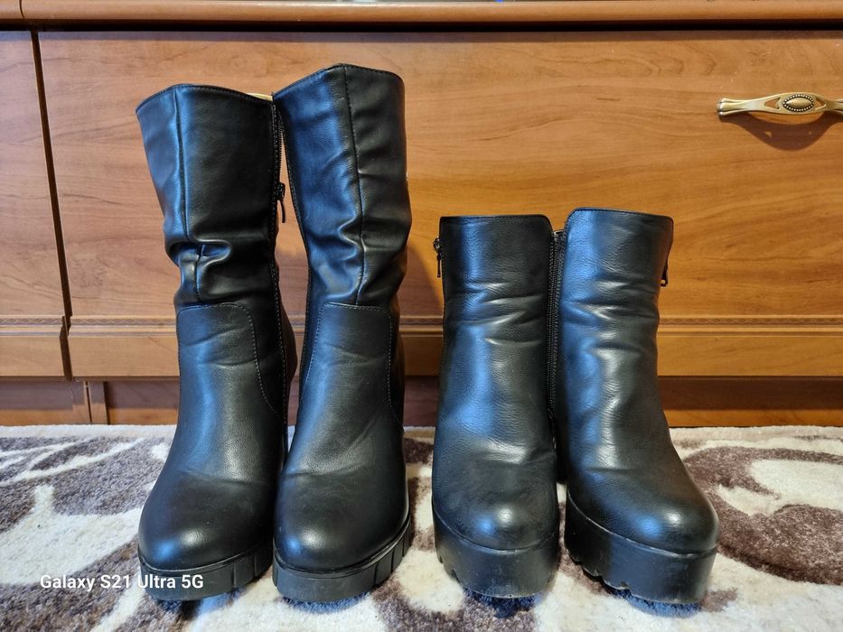 Дамски Боти Кожа 39