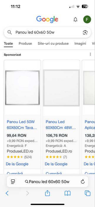 Panou led 60x60 cm 50w 6 bucati complete cu balast cu tot