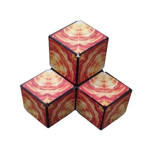 Jucarie interactiva magnetica,Tip cub Rubik,Magic Cube,Portocaliu, + 6