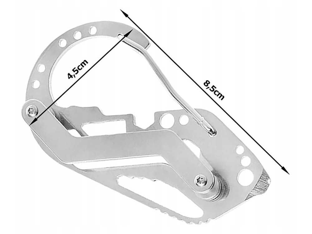 Мултифункционални ключодържатели с карабинери, 2 модела, VG