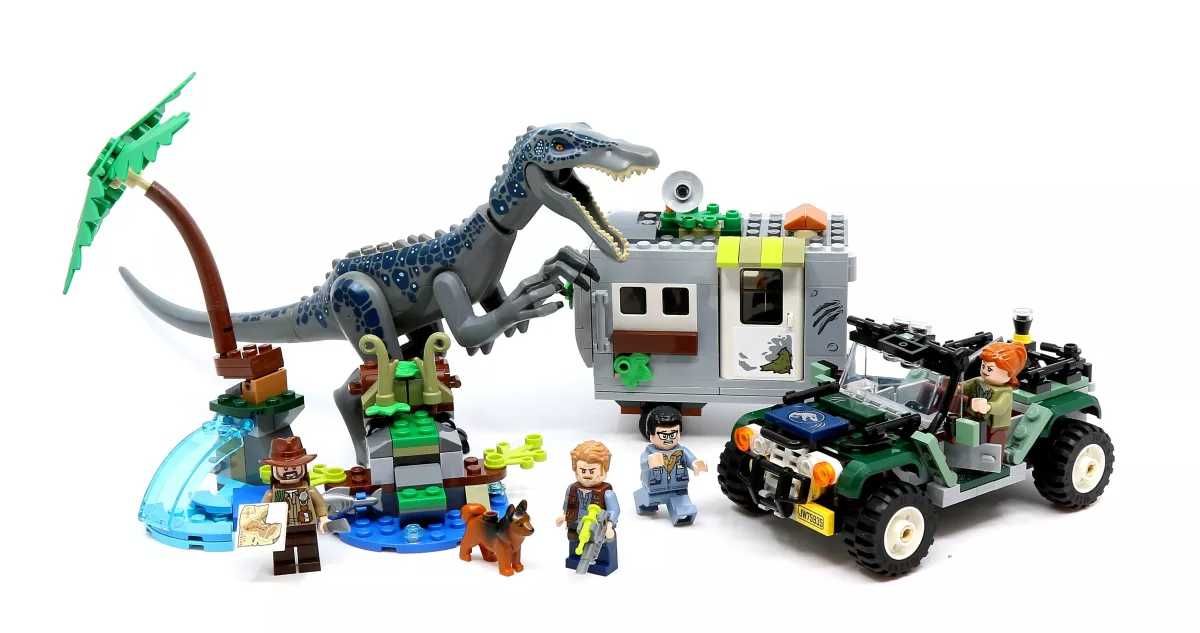 Set Tip lego Jurassic dinozaur Barionix Baryonyx vanatoare 75935