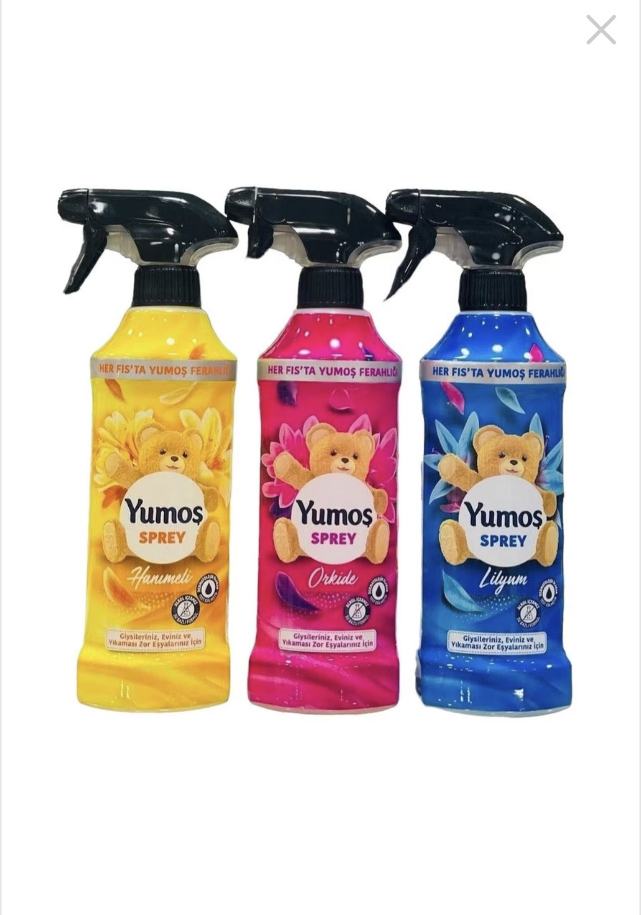 Yumos spray haine 450ml, fără alcool, nu pateaza, toată gama