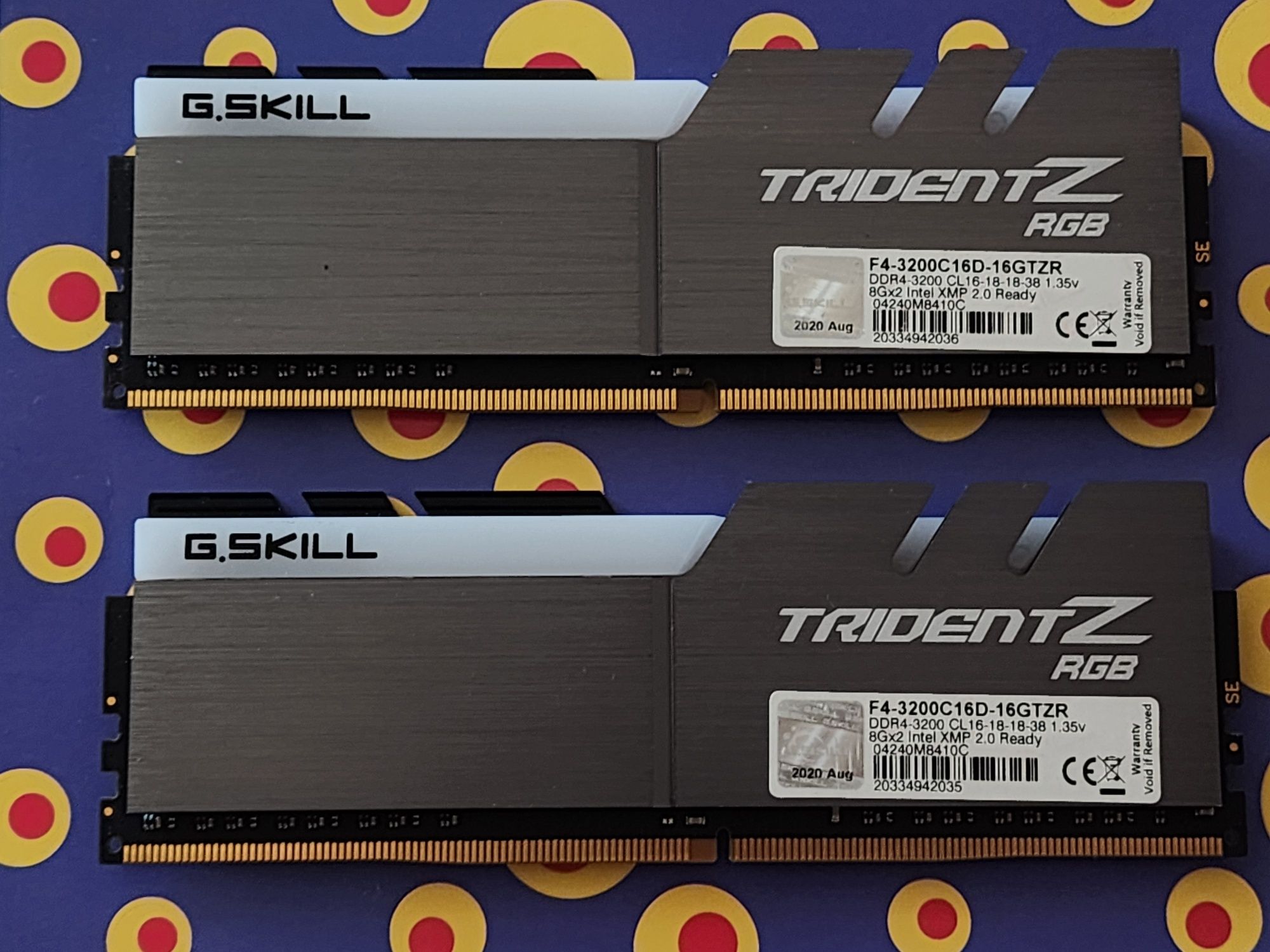 Оперативная память GSkill TridentZ RGB 16gb 2x8gb 3200mhz