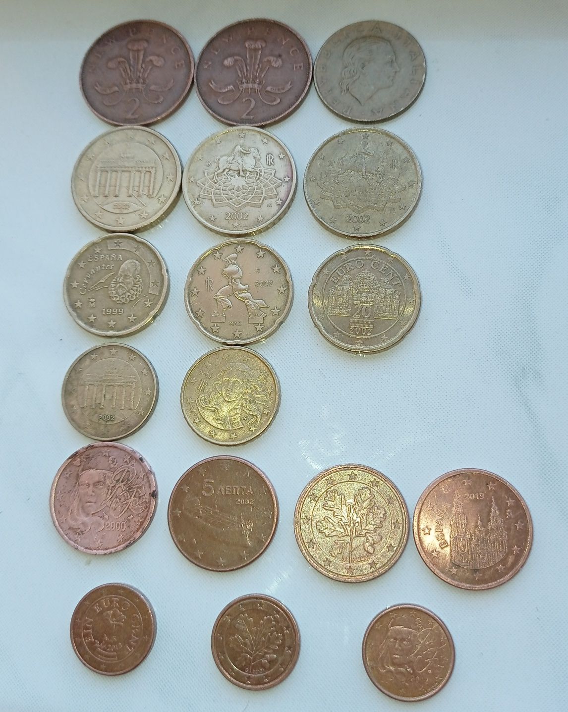 Lot Monede de 1,5,10,20,50 Eurocenți și multele altele