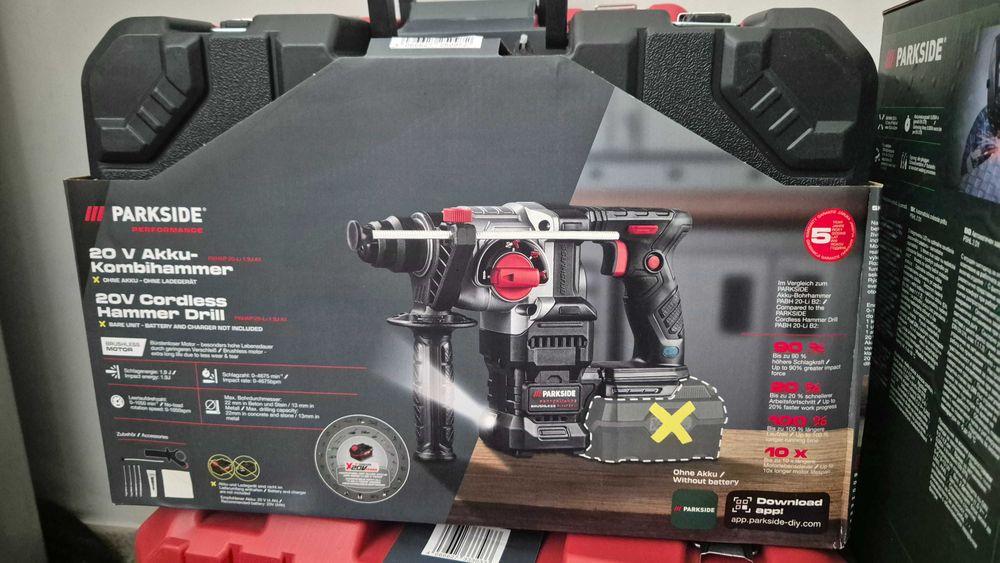 НОВ Parkside Performance 20V Акумулаторен перфоратор / къртач