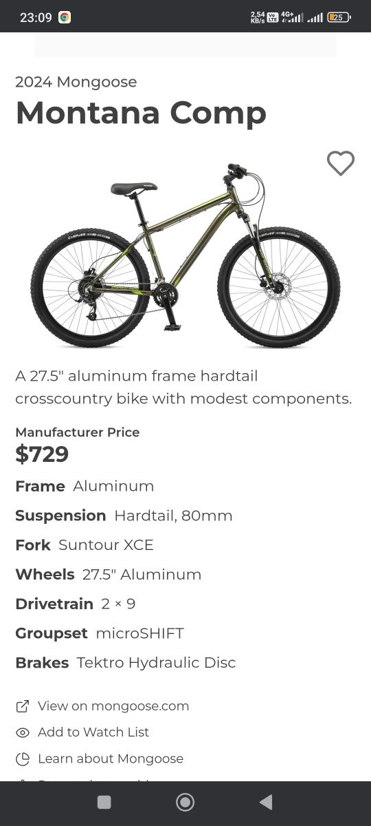 Amerikaning Mongoose montana velosipedi 27.5 mtb горный вело