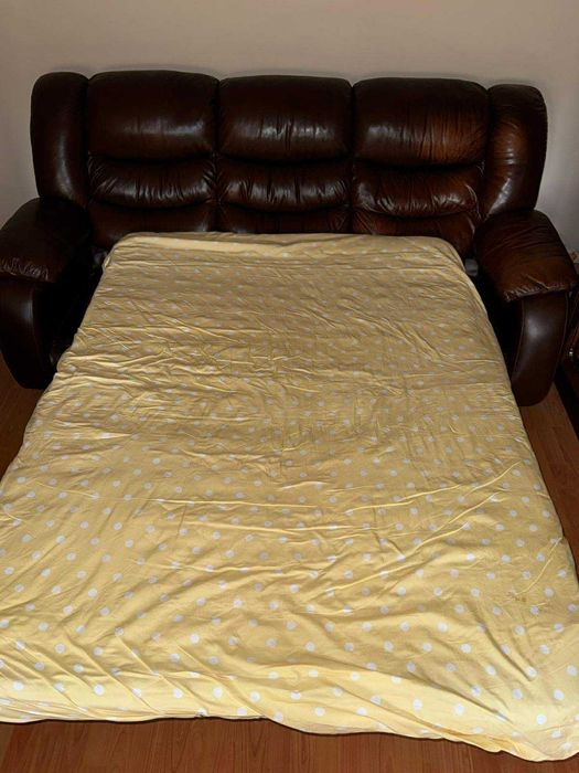Canapea Extensibila + 2 Fotolii * piele naturala