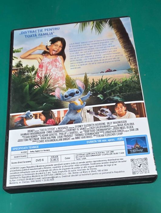 Disney Lilo & Stitch 2025 the movie dvd dublat limba romana