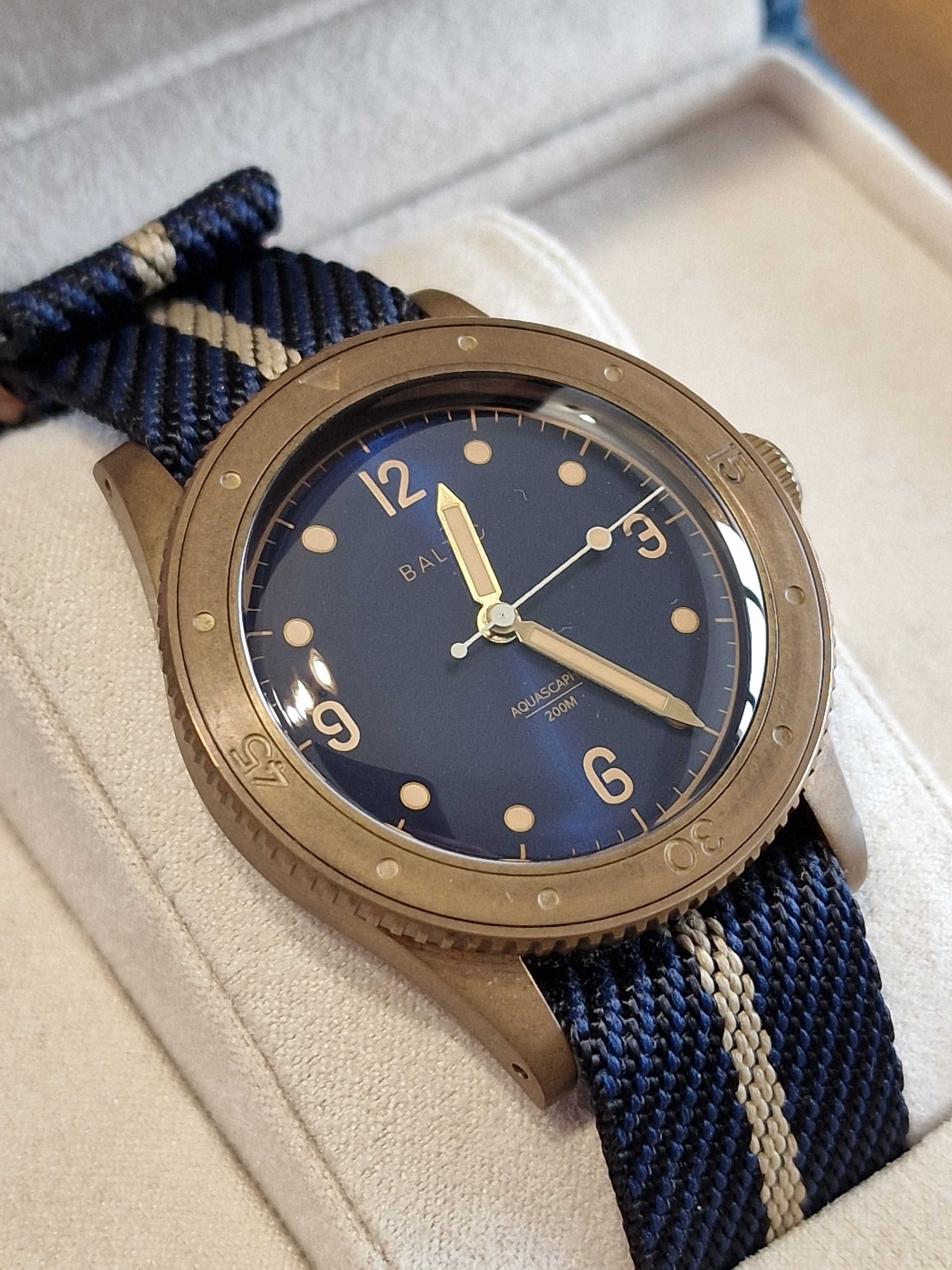 Baltic Aquascaphe Blue Gilt Bronze